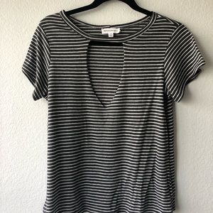 Cut out striped tee